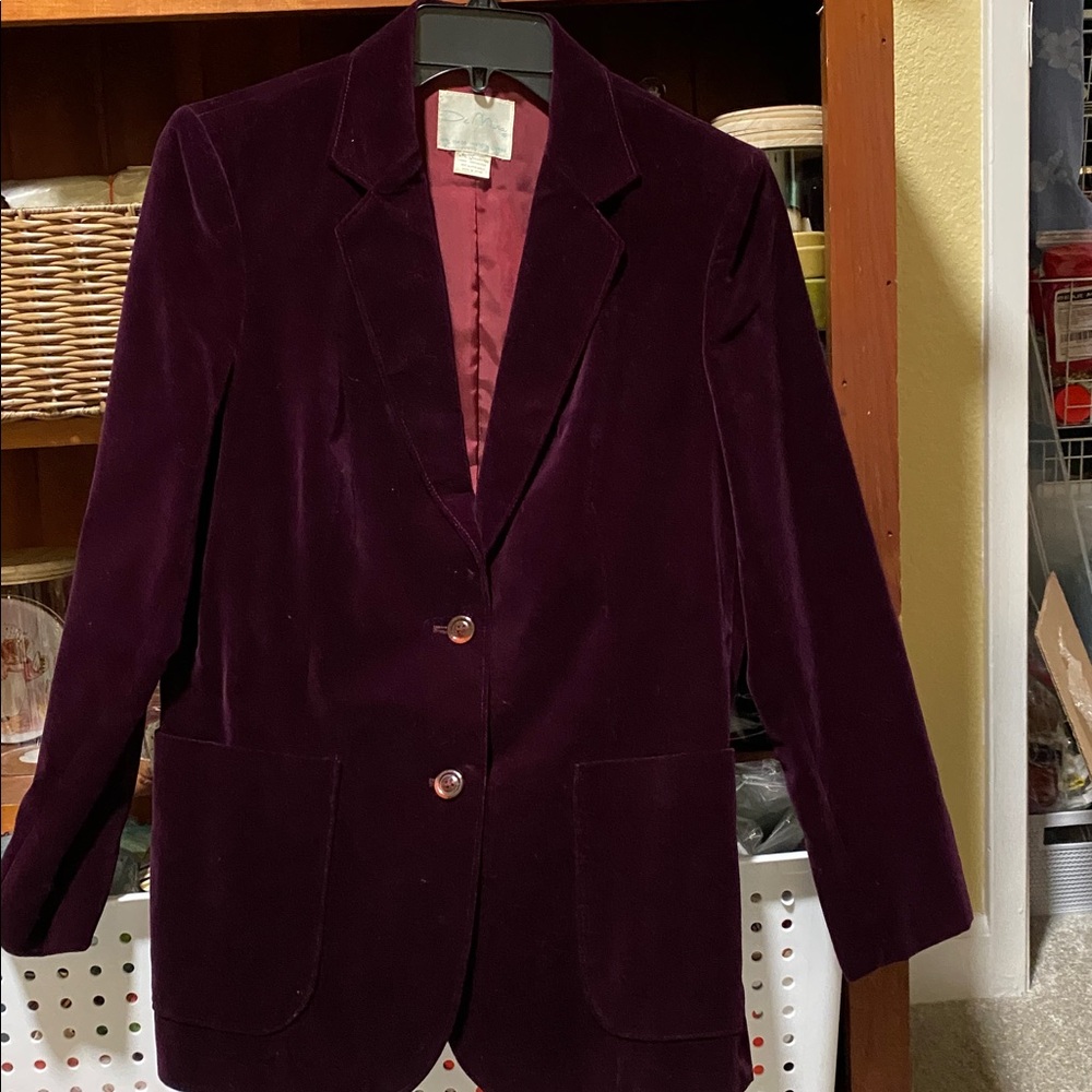 Tailor Vintage Purple Velvet Blazer